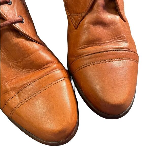 Morgan Taylor Vintage Camel Colored lace up flat boots size 5.5 - Picture 4 of 8